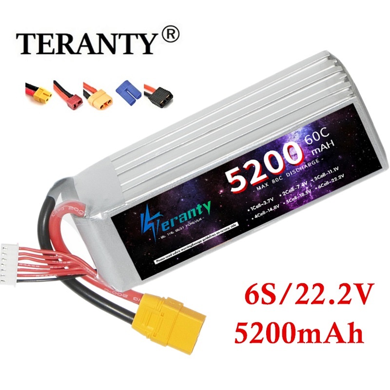 Rc Hobby Model - TERANTY-Batterie Lipo 6S, 5200mAh, 22.2V 60C,
