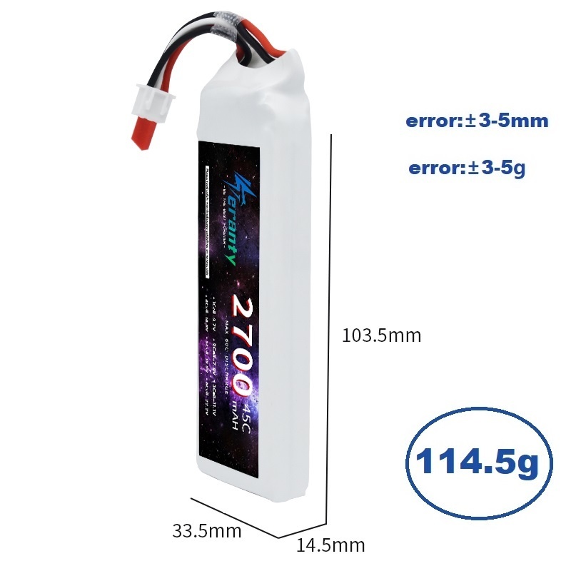 1/3 pièces 2S 7.4V Lipo batter - Rc Hobby Model avis et prix